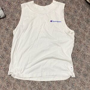 Champion White Sleeveless Shirt